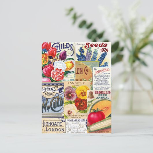 Saatpackungen Postkarte (Stehend Vorderseite)