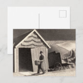 Saatzeit und Ernte, 1937 von Grant Wood Postkarte (Vorne/Hinten)