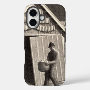 Saatzeit und Ernte von Grant Wood iPhone 16 Hülle