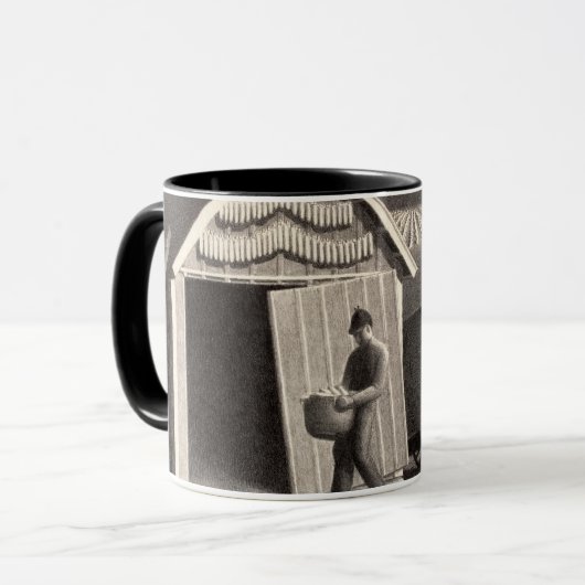 Saatzeit und Ernte von Grant Wood Tasse (Vorderseite Links)