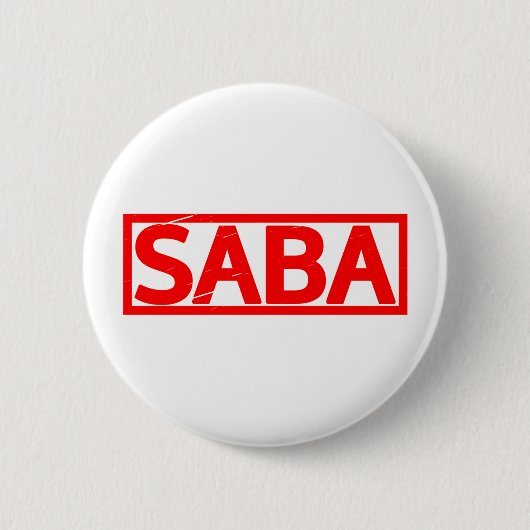 Saba Briefmarke Button (Vorderseite)