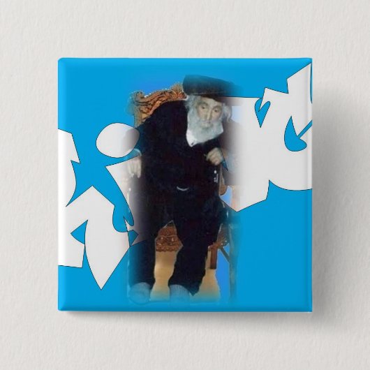 Saba der quadratische Knopf Königs Button (Vorderseite)