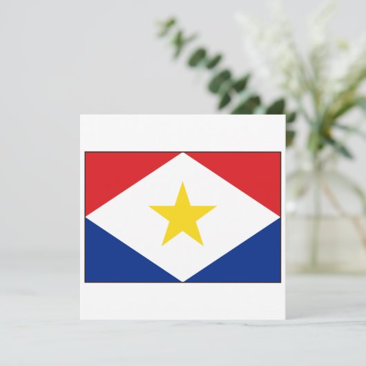 Saba Flag Einladung (Stehend Vorderseite)