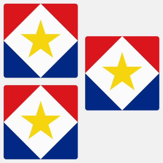 Saba Flag Etiketten (Gruppe)