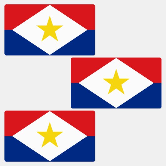 Saba Flag Etiketten (Gruppe)