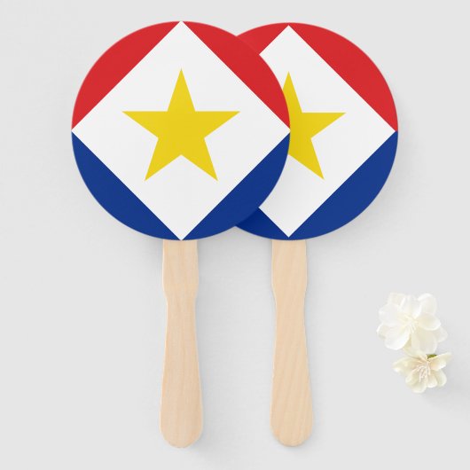 Saba Flag Fächer (Vorne und Hinten)