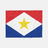 Saba Flag Fleecedecke (Vorderseite (Horizontal))