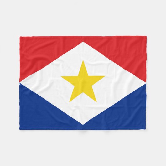 Saba Flag Fleecedecke (Vorderseite (Horizontal))