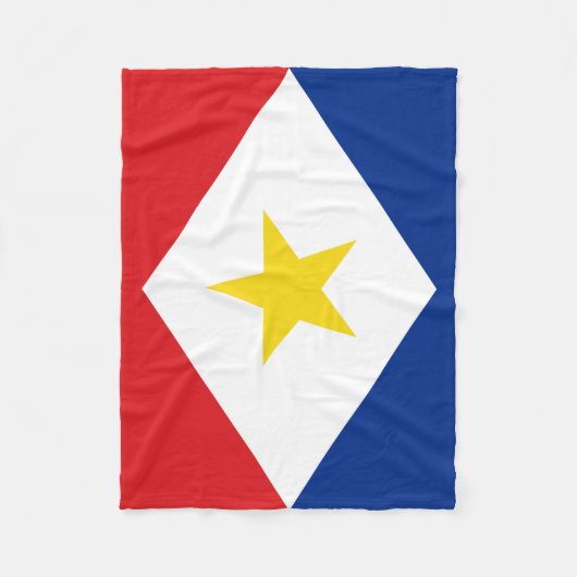 Saba Flag Fleecedecke (Vorderseite)