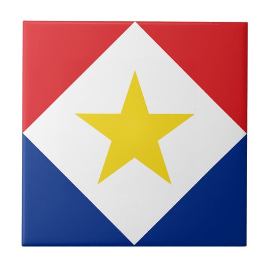 Saba Flag Fliese (Vorderseite)