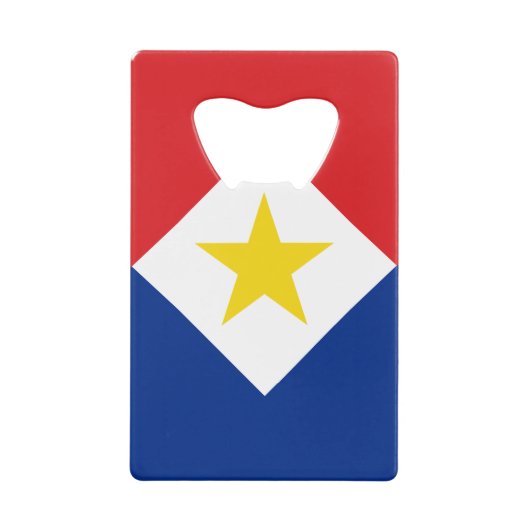 Saba Flag Geldbeutel Flaschenöffner (Vorderseite)