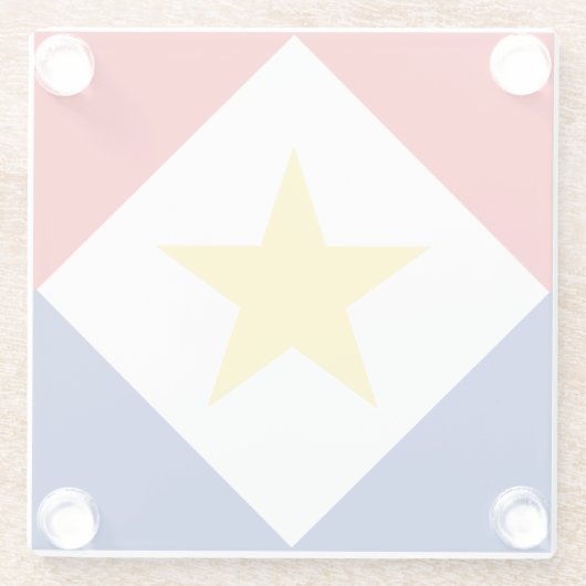 Saba Flag Glasuntersetzer (Rückseite)