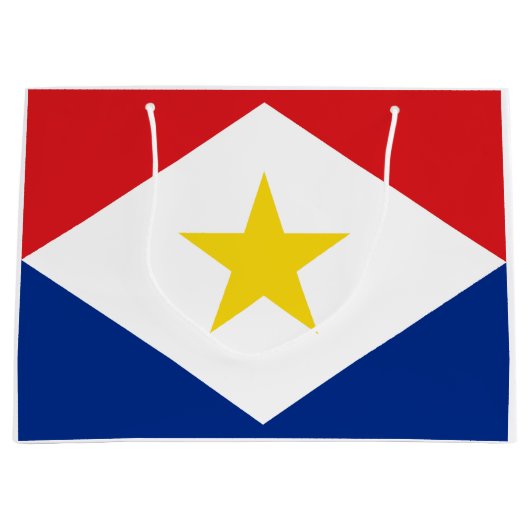 Saba Flag Große Geschenktüte (Vorderseite)