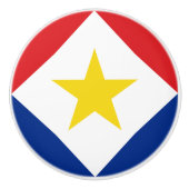 Saba Flag Keramikknauf (Vorderseite)