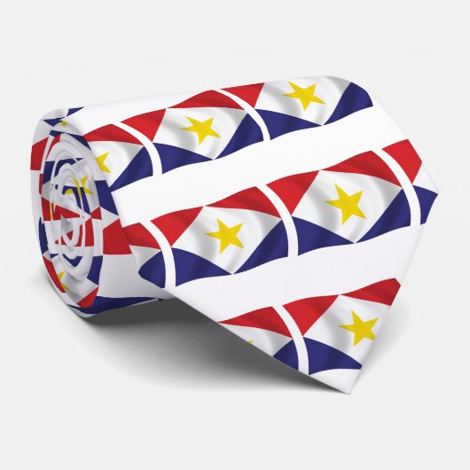 Saba Flag Krawatte (Gerollt)