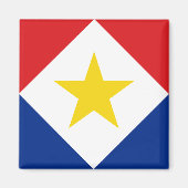 Saba Flag Magnet (Vorne)