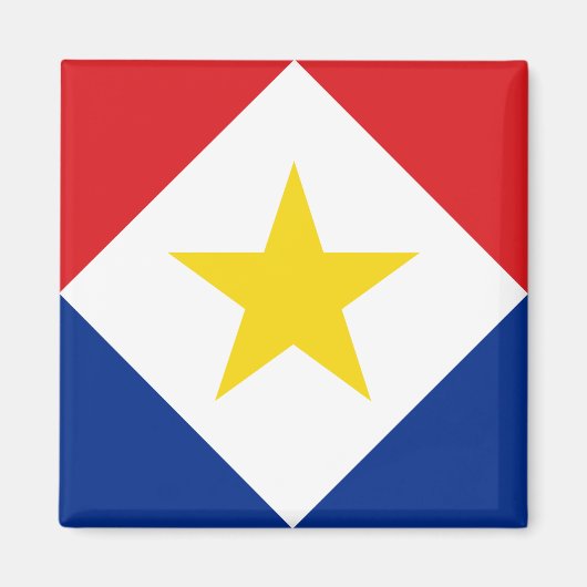Saba Flag Magnet (Vorne)