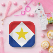 Saba Flag Pappteller (Party)