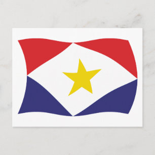 Saba Flag Postcard Postkarte