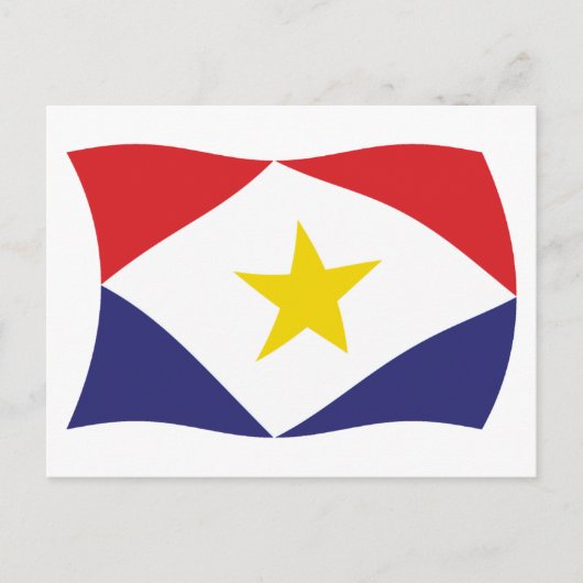 Saba Flag Postcard Postkarte (Vorderseite)