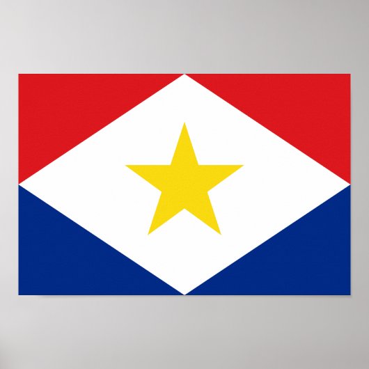 Saba Flag Poster (Vorne)