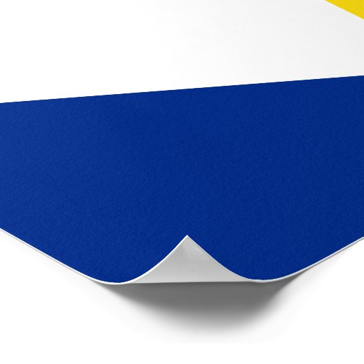 Saba Flag Poster (Ecke)