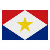 Saba Flag Poster (Vorderseite)