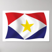 Saba Flag Poster Print (Vorne)