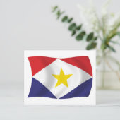 Saba Flag Postkarte (Stehend Vorderseite)