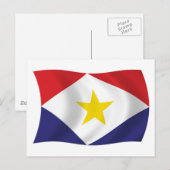 Saba Flag Postkarte (Vorne/Hinten)