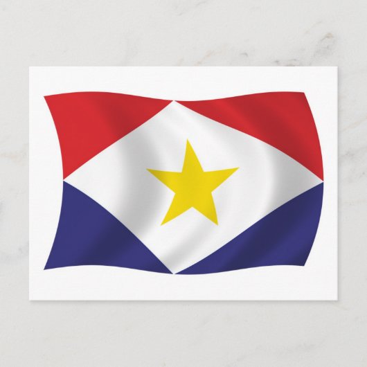 Saba Flag Postkarte (Vorderseite)