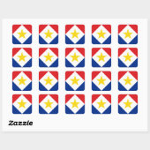 Saba Flag Quadratischer Aufkleber (Blatt)
