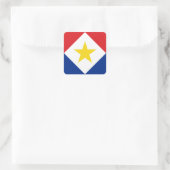 Saba Flag Quadratischer Aufkleber (Tasche)
