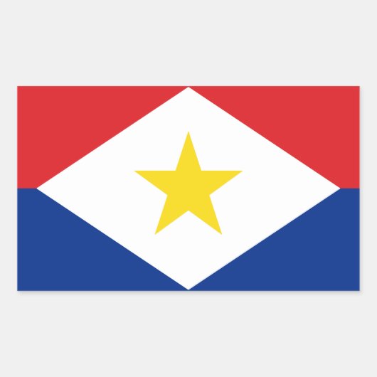 Saba Flag Rechteckiger Aufkleber (Vorderseite)