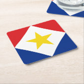 Saba Flag Rechteckiger Pappuntersetzer (angewinkelt)