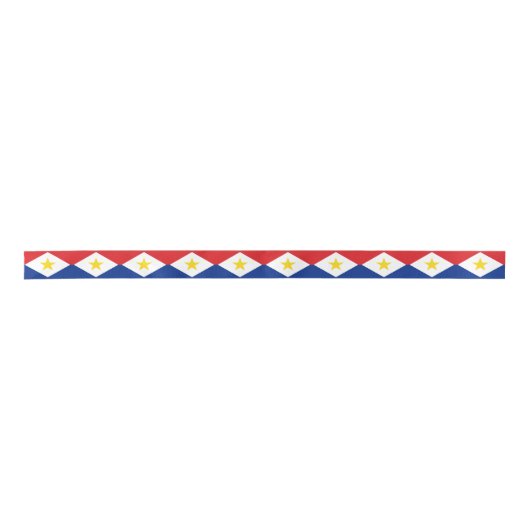 Saba Flag Satinband (Vorderseite)