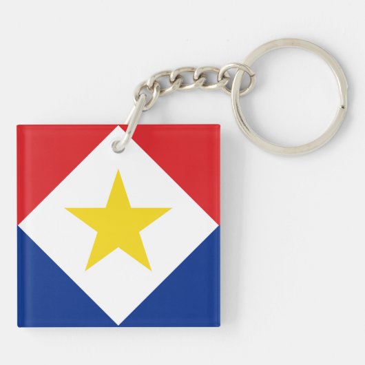 Saba Flag Schlüsselanhänger (Rückseite)