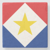 Saba Flag Steinuntersetzer (Vorderseite)