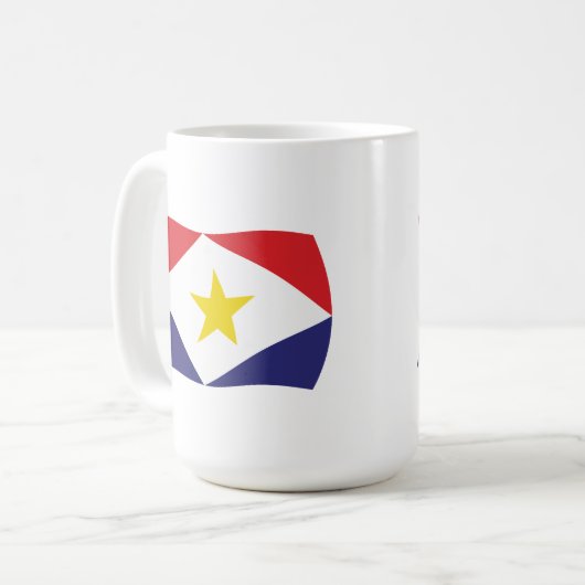 Saba Flag Tasse (Vorderseite Links)