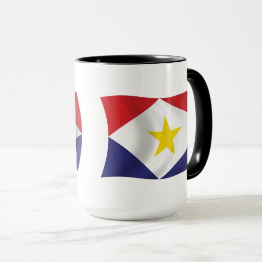 Saba Flag Tasse (VorderseiteRechts)
