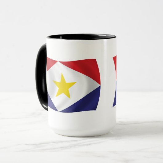 Saba Flag Tasse (Vorderseite Links)