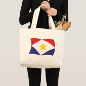 Saba Flag Tote Bag Jumbo Stoffbeutel (Vorderseite (Produkt))