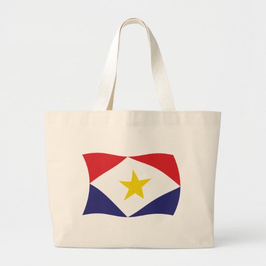 Saba Flag Tote Bag Jumbo Stoffbeutel (Vorne)