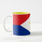 Saba Flag Zweifarbige Tasse (Links)