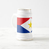 Saba-Flagge Bierglas (Vorderseite Links)