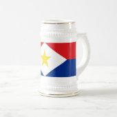 Saba-Flagge Bierglas (VorderseiteRechts)