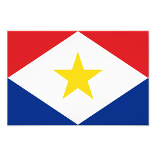 Saba-Flagge Fotodruck