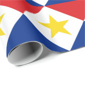Saba-Flagge Geschenkpapier (Rolleneckpunkt)