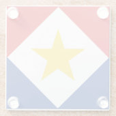 Saba-Flagge Glasuntersetzer (Rückseite)