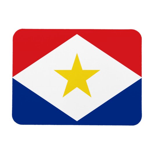 Saba-Flagge Magnet (Horizontal)
